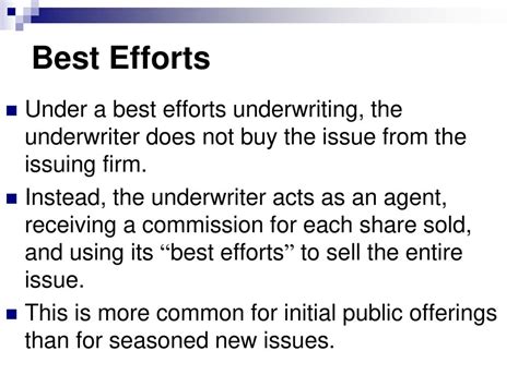 underwriting best efforts|best efforts offering.